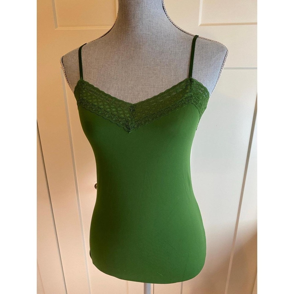 Cami Lace Tank Top Coquette Y2K Green The Limited Small-Medium Stretch sku2